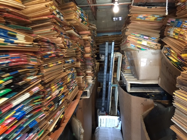 Xray films in a storage unit